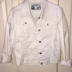 White jean jacket